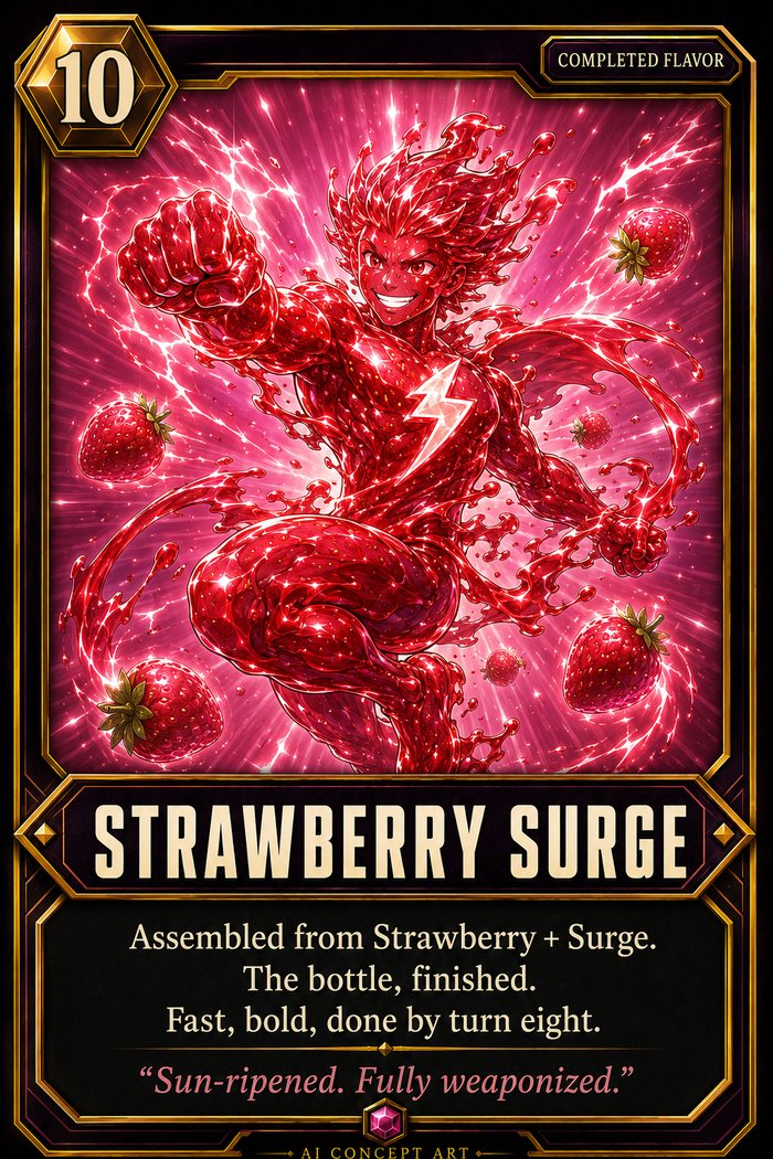 Strawberry Surge, completed flavor